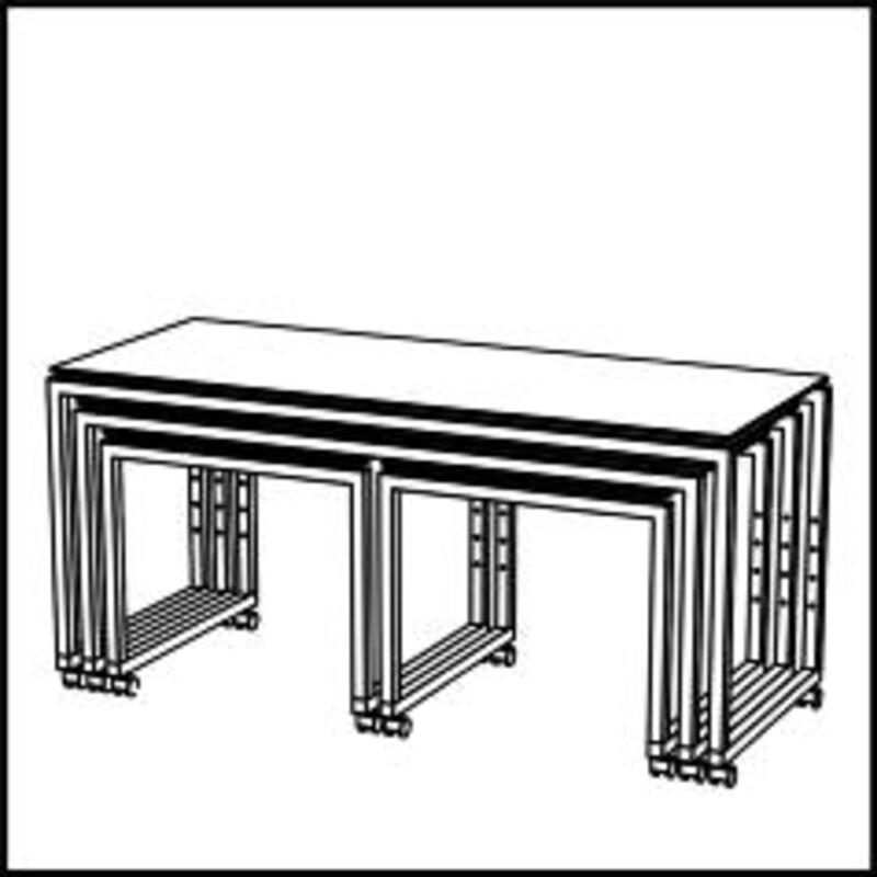 Set of 4 Stage_80 77.1" x 31.4" x 36.8" Stage by Venta