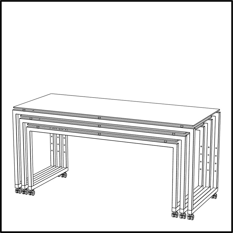 Set of 3 Stage_80 77.1" x 31.4" x 36.8" Stage by Venta