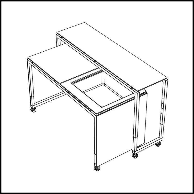 Mobile Bar with Ice Well Stage_80 70.8" x 39.3" x 43.1" Stage by Venta
