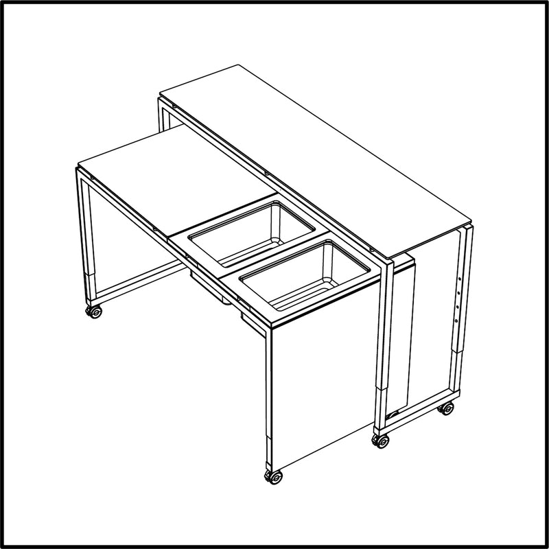 Mobile Bar with Ice Well Stage_82 70.8" x 39.3" x 43.1" Stage by Venta
