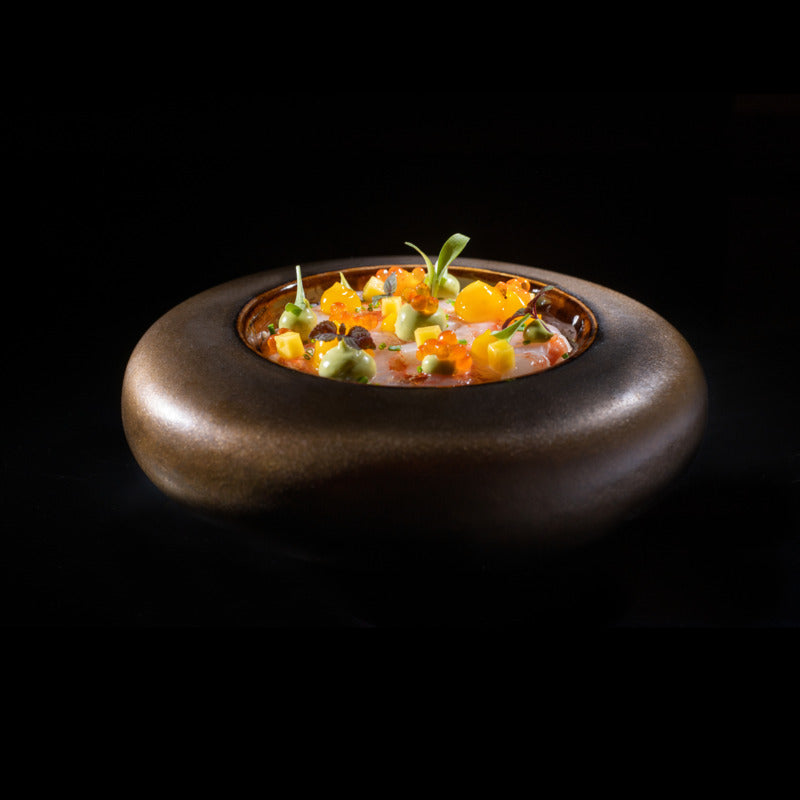 Metallic Gold Bowl 5.1" dia. X 2.8" 3.4 oz Premium by Studio Raw