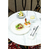 White Raised Edge Stackable Plate 10.0