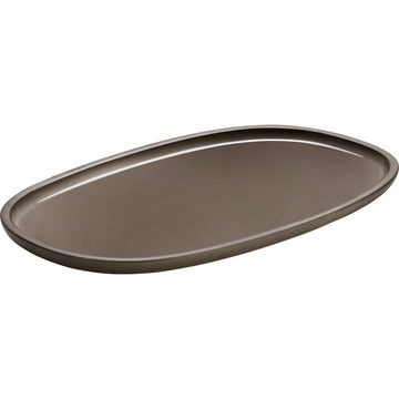 Taupe Oval Platter 11.8" x 7.1" ReNew by Playground