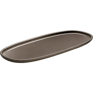 Taupe Oval Platter 13.8" x 5.9" ReNew by Playground
