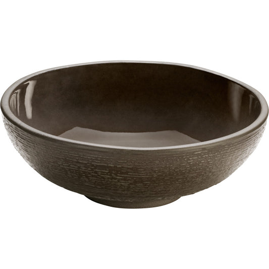 Taupe Bowl with Embossment 6.7" dia. 23.7 oz ReNew by Playground