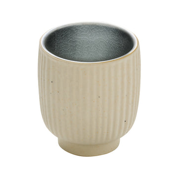Grey Espresso Cup with Relief 2.8" dia. X 2.6" 3.4 oz Nara by Playground
