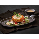 Taupe Oval Platter 11.8